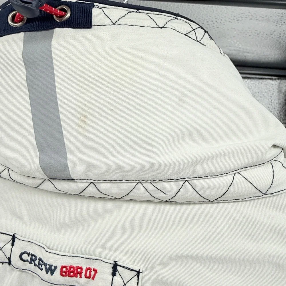 Crew Clothing Co GBR07 Jacket Mens Size M‎ White Full Zip Outerwear